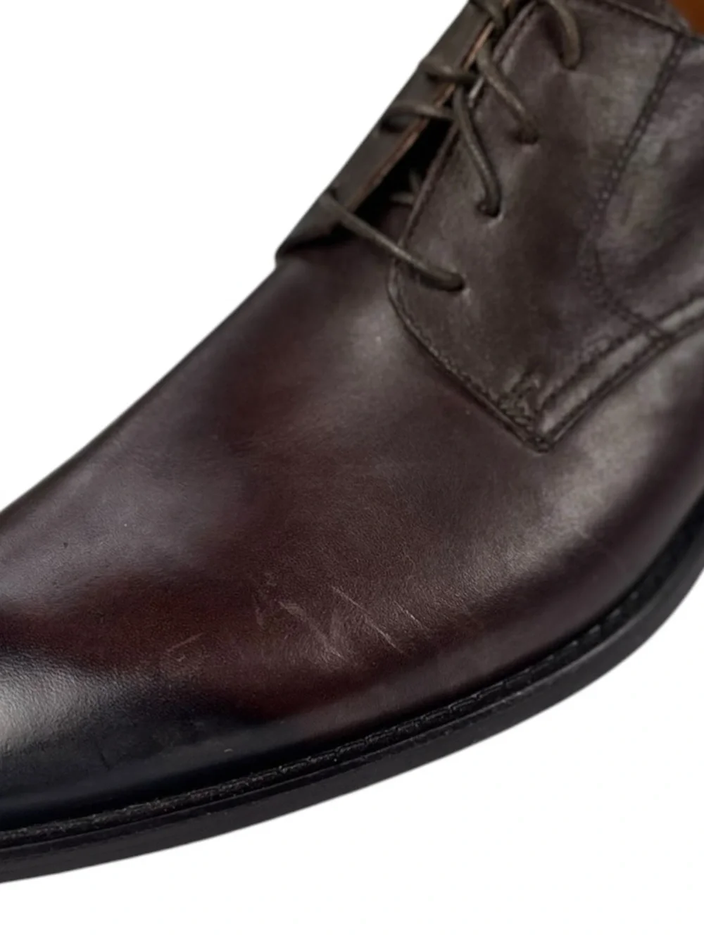 Donald J. Pliner Borak Men's Dark Brown Leather Derby Shoes Size 11 M